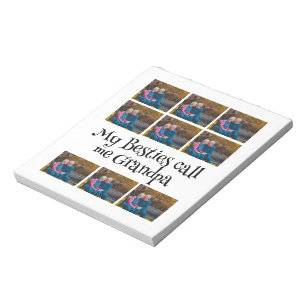 Custom Grandpa 9 Photo Collage  Notepad