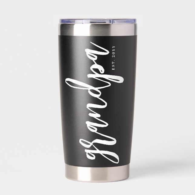 Custom Grandpa Est | Grandpa to be New Grandpa Insulated Tumbler (Front)