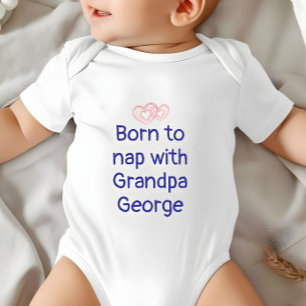 Custom Grandpa Gift From Baby, Nap, Baby Boy,  Bodysuit