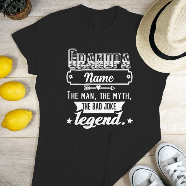 Custom Grandpa The Man, The Myth, The Legend T-Shirt (Creator Uploaded)