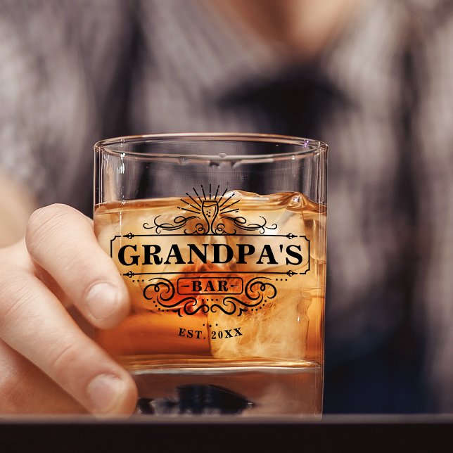 Custom Grandpa's Bar Year Established Glass (Creator Uploaded)