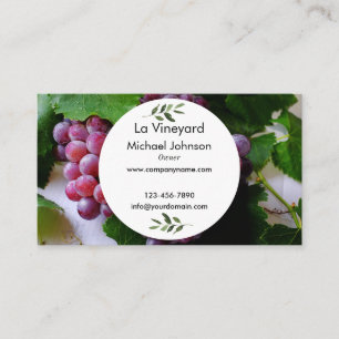 Custom Grape Fruit Personalised Business Card