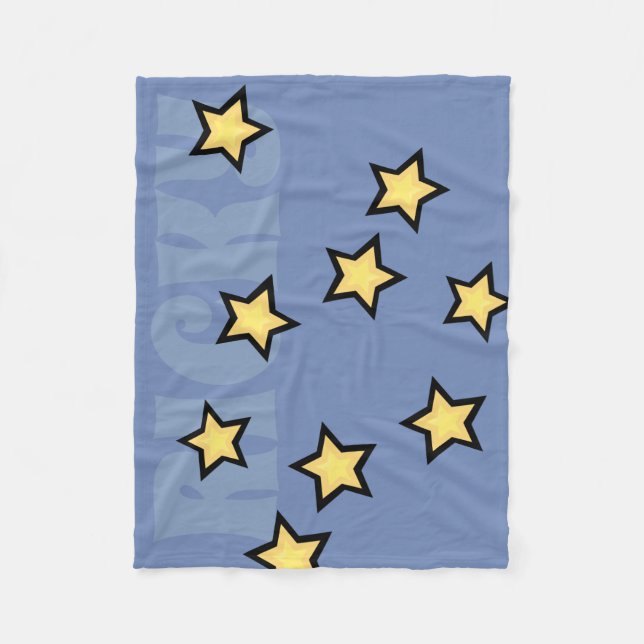 CUSTOM GRAPHIC STAR PATTERN FLEECE BLANKET (Front)