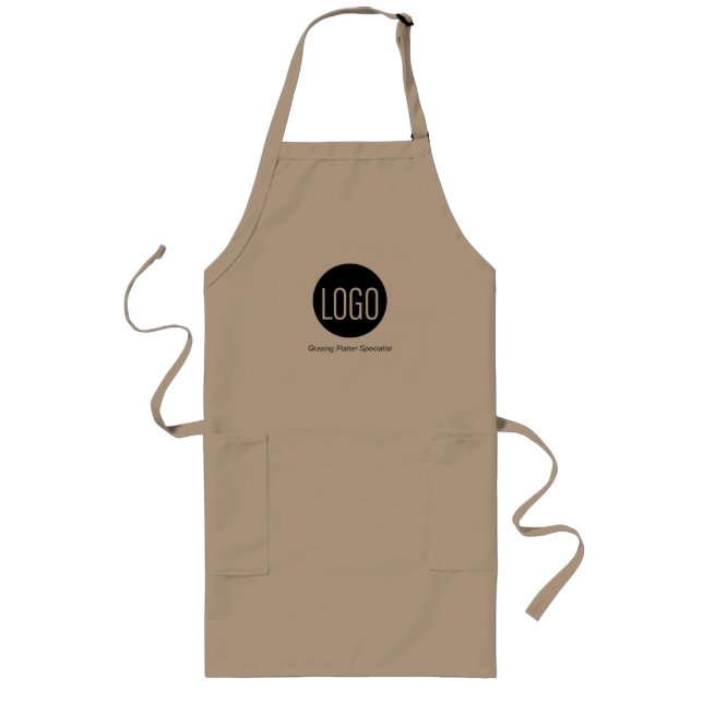Custom Grazing Platter Catering Logo Template Long Apron (Front)