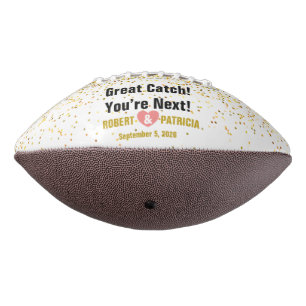 Custom Great Catch You’re Next Couple Name & Pho Football