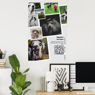Custom Great Dane Photo Collage Poster