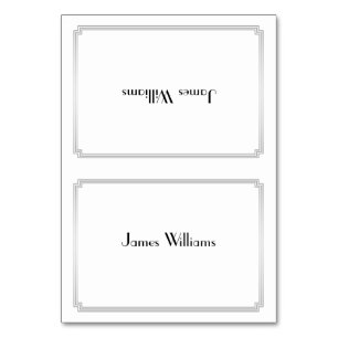 Custom Great Gatsby Art Deco Silver Place Cards
