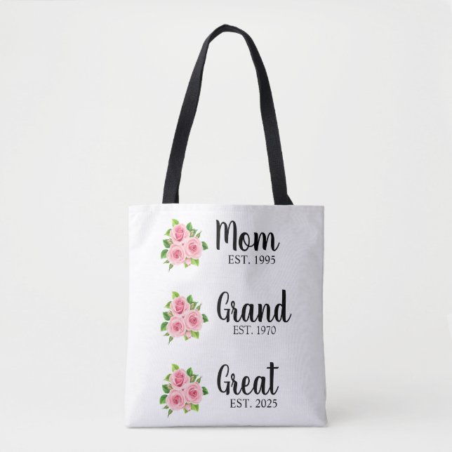 Custom Great Grandma Tote Bag Personalised Grandma (Front)