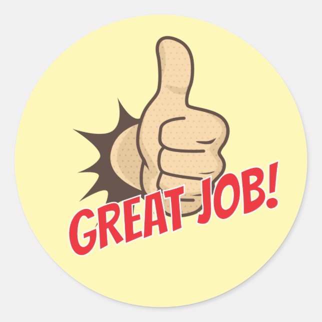 Custom “Great Job!” Teacher Reward Stickers (Front)