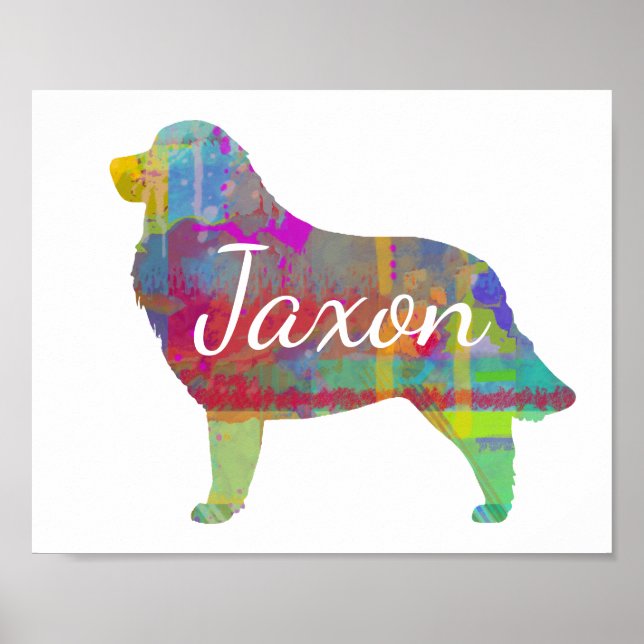 Custom Great Pyrenees Wall Art Print (Front)
