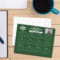Custom Green 2027 Company Calendar Business