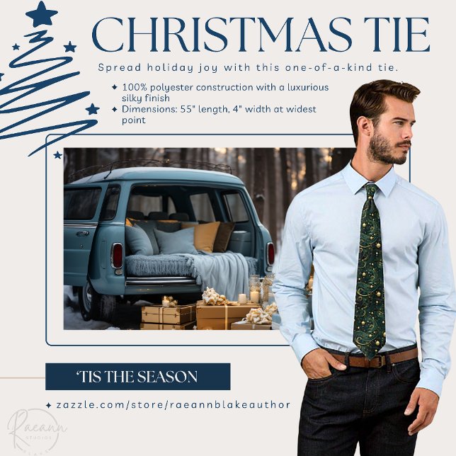 Custom Green and Gold Christmas Neck Tie (Creator Uploaded)