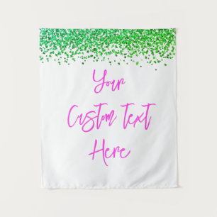 Custom Green Backdrop Birthday Party Photo Booth Tapestry