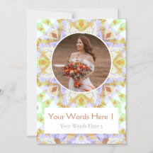 Custom Green Brown Star Wedding Thank You Card
