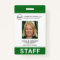 Custom Green Business Logo Employee Photo ID