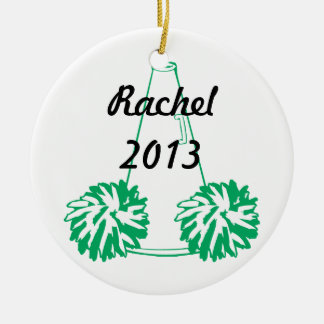 Custom Green Cheerleading Ornament