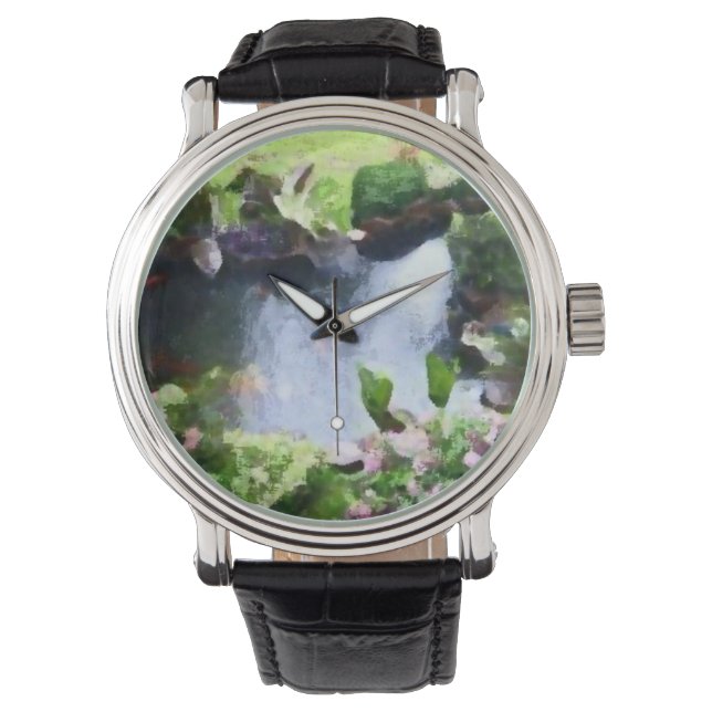 Custom Green Clock Watch (Front)