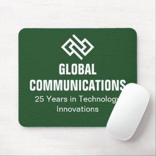 Custom Green Cyber Technology Computer Company Mouse Pad