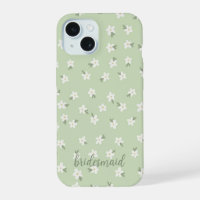 Custom green floral phone case