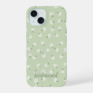 Custom green floral phone case
