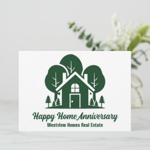 Custom Green Forest House Real Estate Company Card