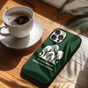 Custom Green Forest House Real Estate Company iPhone 16 Case