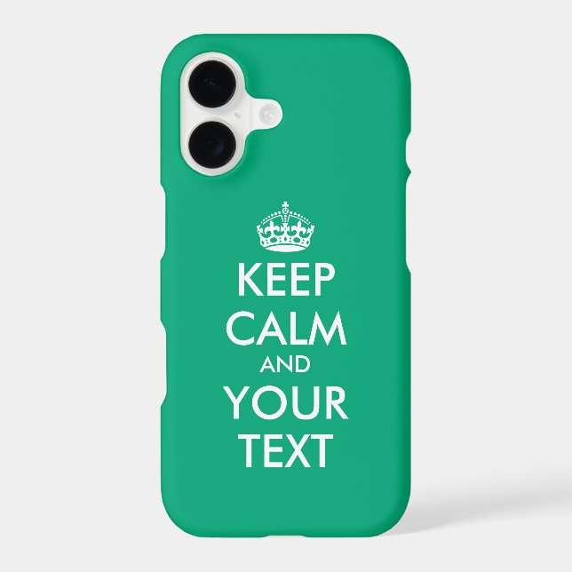 Custom green Keep Calm and Carry On (Back)