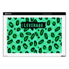 Custom Green Leopard 17" Laptop Skin