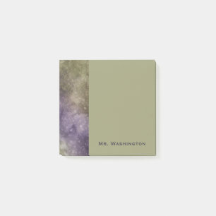 Custom Green Marble Office Post It Notes