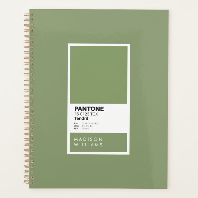 Custom Green Notebook | Personalised Journal Planner (Front)