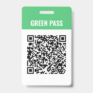 Custom Green Pass Covid Safe Ticket PVC Badge Card ID Badge