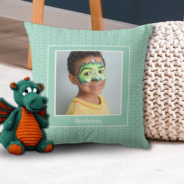 Custom Green Photo Frame Cushion (Creator Uploaded)
