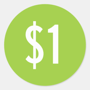 Custom Green Price Sticker