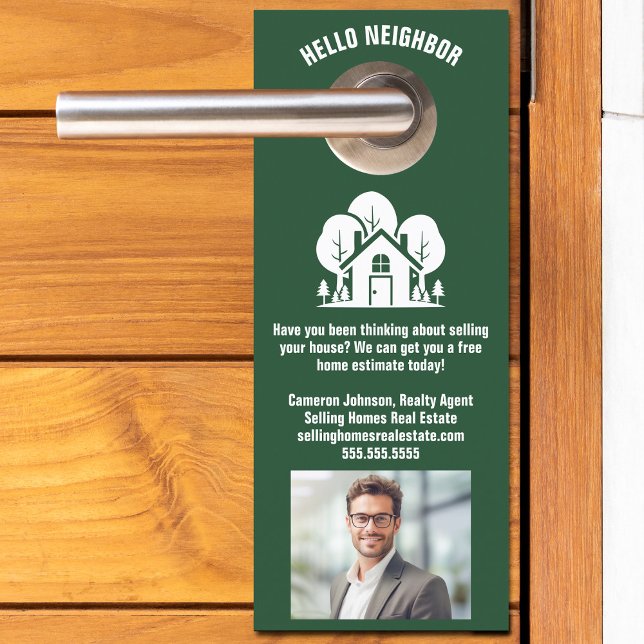 Custom Green Real Estate Company Home Marketing Door Hanger (Creator Uploaded)