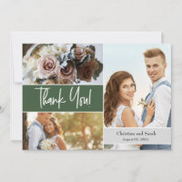 Custom Green Wedding photos Thank you