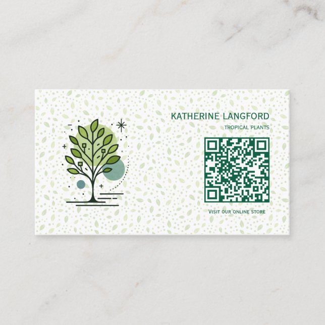Custom Greenleaf Nursery Branding  Business Card (Front)