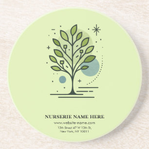 Custom Greenleaf Nursery Branding Coaster