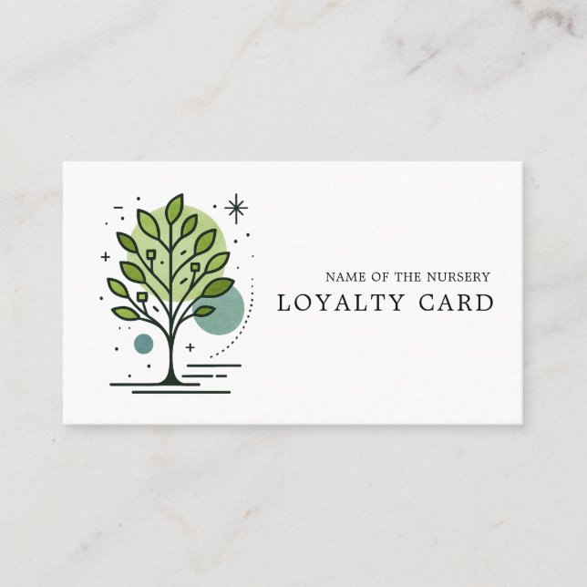 Custom Greenleaf Nursery Branding Loyalty Card (Front)