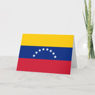 Custom greeting card with flag of Venezuela