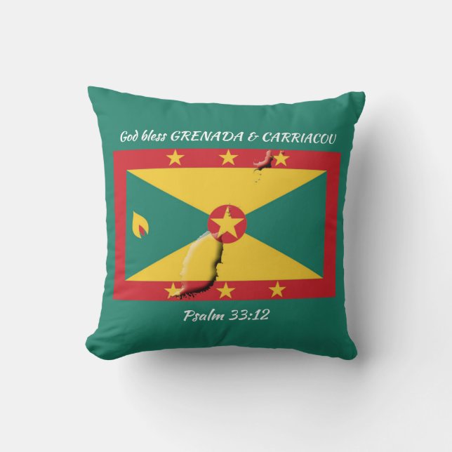 Custom GRENADA FLAG Cushion (Front)