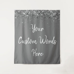 Custom Grey Backdrop Birthday Photo Booth Grey Tapestry