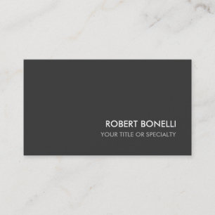 Custom Grey Elegant Plain Standard Business Card