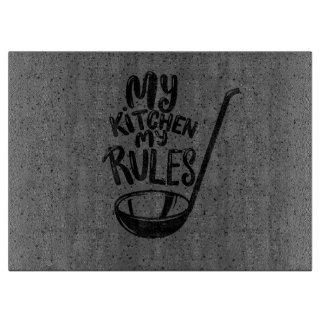 Custom Grey Granite Glass Cutting Board