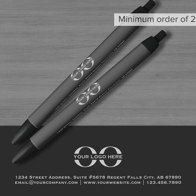 Custom Grey Promotional Pen with Logo (Creator Uploaded)