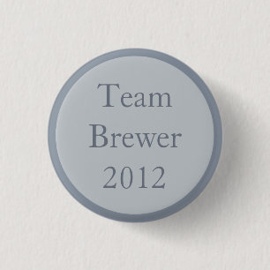 Custom Grey Wedding Party Team Pinback Buttons