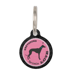 Custom Greyhound Dog Pet Tag