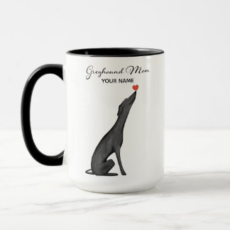 Custom Greyhound Mum Mug, Personalised, coffee mug