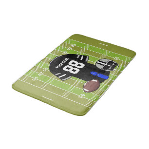 Custom Grid iron Football Jersey on Field Bath Mat