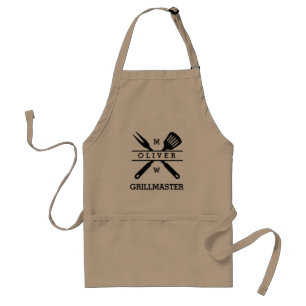 Custom Grillmaster with name elegant and modern  Standard Apron