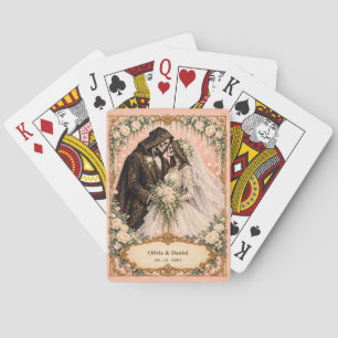Custom Grim Reaper Bride and Groom Wedding Favour Playing Cards